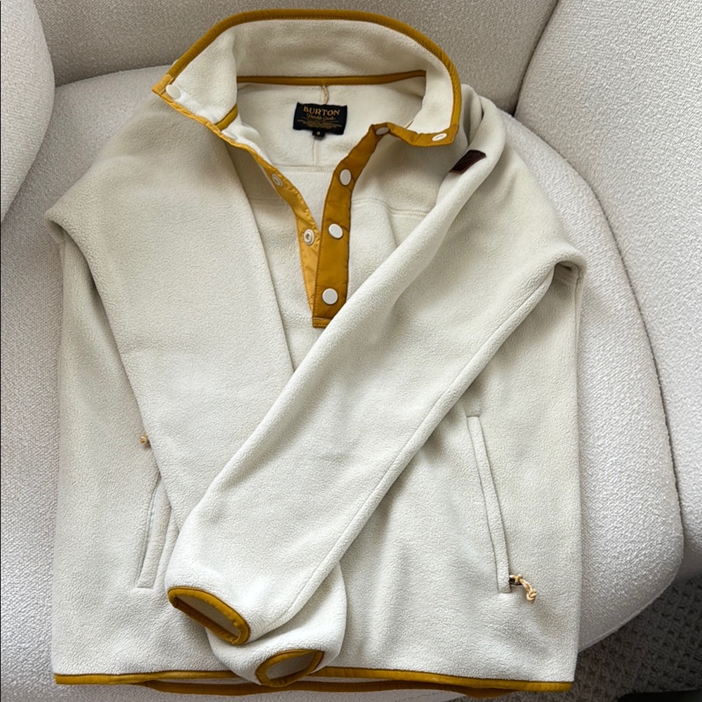 Women’s Burton Pullover Fleece w/snaps Cream